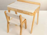 Детский столик с выдвижным ящиком и стульчик Tatoy для детей 2-7 лет Белый под. ..