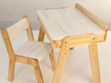 Детский столик с выдвижным ящиком и стульчик Tatoy для детей 2-7 лет Белый под. ..