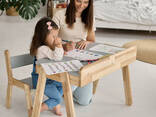 Детский столик с выдвижными ящиками и два стульчика Tatoy для детей 2-7 лет Серый