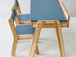 Детский столик с выдвижными ящиками и два стульчика Tatoy для детей 2-7 лет Темно-синий
