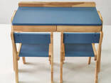 Детский столик с выдвижными ящиками и два стульчика Tatoy для детей 2-7 лет Темно-синий - фото 3