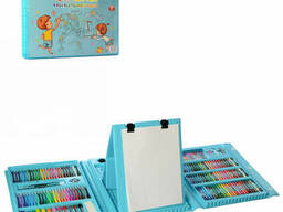 Детский творческий набор METR+ фломастеры, карандаши, краски 41х30х6 см (Синий) (MK. ..