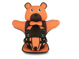 Детское Бескаркасное Автокресло в форме Медвежонка (Цвет Оранжевый)