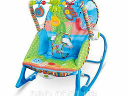 Детское массажное кресло-каталка I baby, шезлонг Infant-to-toddler Rocker с вибрацией
