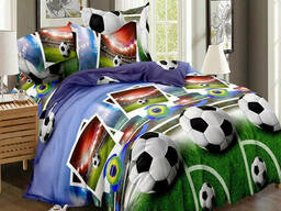 Детское постельное белье Casa Ricco - Ранфорс "Футбол" (Полуторный размер)