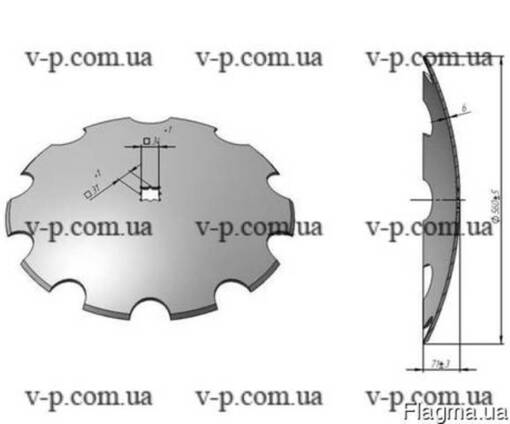 Диск JOHN DEERE сплошной 560мм, s-6мм