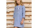 Дитячий комплект - вишиванка для хлопчика і вишита сукня для дівчинки з тонкого льону