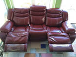 Диван-реклайнер кожаный - фото 2