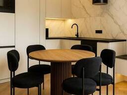 Дизайнерский стул "Шон" с мягким сиденьем и спинкой для кофейн, баров и ресторанов Черный