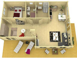 Дом из термообработанного бруса 170 м2 от производителя. Thermo Wooden House 115