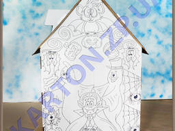 Игровой Домик раскраска из картона