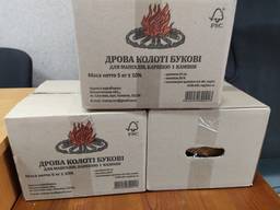 Дрова колоті у коробках