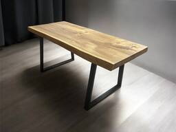 Дубовий журнальний столик з живим краєм Living Woodline