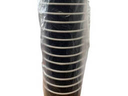 Двухслойные гофрированные бумажные стаканы 110 мл, черные, прочные и термостойкие, для...