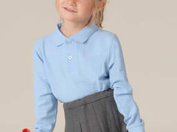 Дитяча сорочка-поло з довгими рукавами