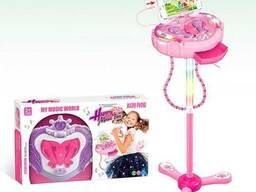 Дитячий мікрофон на підставці для двох, музика, звук, світло, MPZ, акум