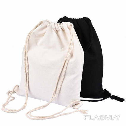 Промо рюкзаки черного и белого цвета, 100% хлопок
