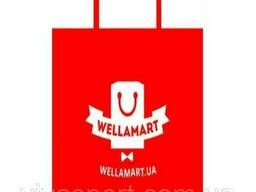 Эко сумка для покупок фирменный тканевый шоппер Wellamart (красный)