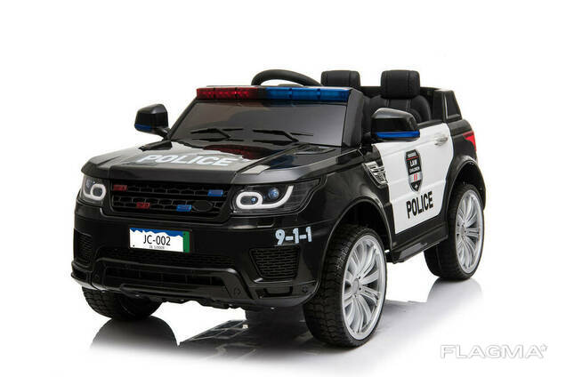 Детский электромобиль Полиция JC002 Black аккум12V4.5AH мотор 2*30W до 30кг