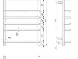 Електрична рушникосушарка Elna Стандарт 6 Чорний 640Х480мм