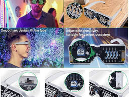 Электронный набор для пайки, очки со светодиодной подсветкой, Светодиодные очки с...