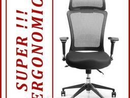 Эргономичный офисный стул Barsky BS-03 Style Black, сетка
