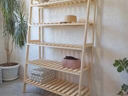 Этажерка деревянная. Стеллаж для Книг для Цветов, для Обуви. Полки