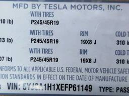 Этикетка (лейба, наклейка) основная c производственной информацией Tesla model S 85. ..