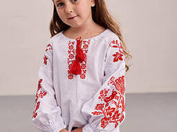 Этно - вышиванка для девочки "Птицы"