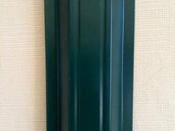 Євроштакетник металевий зелений трапеція