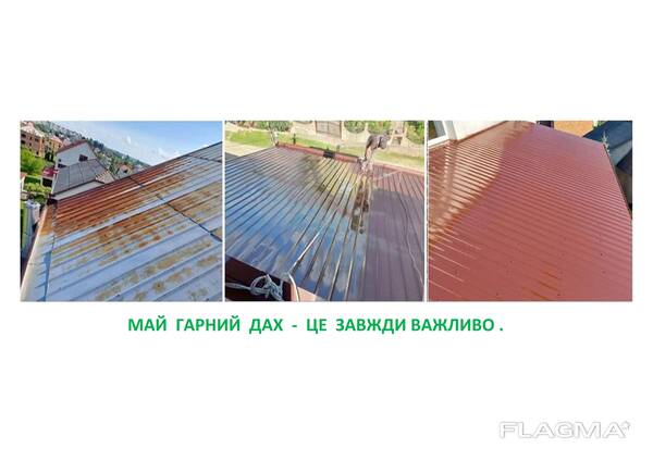 Фарбування та антикорозійна обробка дахів та металоконструкцій .