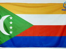 Флаг Коморских островов Комор 90х60см, односторонняя печать, люверсы