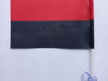 Флаг УПА черно-красный Украины 15х10 см на присоске в автомобиль - фото 1