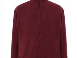 Мужской флисовый свитер бордовый