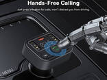FM-модулятор Baseus FM Launcher S-09 Lite 35W (Bluetooth 5.3, PD+QC, Type-C+2USB). Black - фото 2