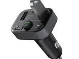 FM-модулятор Baseus FM Launcher S-09 Lite 35W (Bluetooth 5.3, PD+QC, Type-C+2USB). Black - фото 3