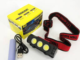 Фонарь налобный аккумуляторный PLD-2119C, Фонарик военный светодиодный налобный фонарик