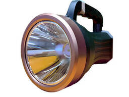 Фонарик с ручкой и аккумулятором Черный