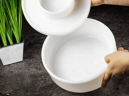 Форма для изготовления твердого и мягкого сыра с поршнем тяжелая Ø 22 см на 2.3 кг сыра