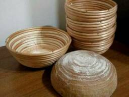 Форма для расстойки хлеба из лозы круглая на 0,8 кг