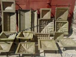 Форма крышки столба парапета, разные формы крышек