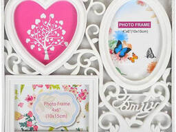 Фоторамка-коллаж белая на 3 фотографии  31x28x2см Color-IT (LH1616)