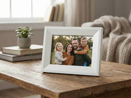 Фоторамка вертикальная-горизонтальная для фотографии под дерево белого цвета 10х15 см.