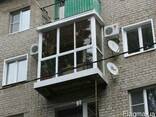 Французкие балконы, рамы, окна, двери ПВХ бел.и цвет.профиля - фото 3