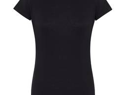 Жіноча футболка, щільні футболки, футболка чорного кольору