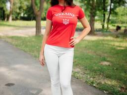 Футболка жіноча червона UKRAINE capital of free people М-31756
