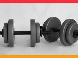 Гантели разборные 2х8кг Original-Sport GREY+