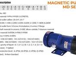 Насос для химии с магнитной муфтой MD-F-255SAE-5V38AYS, PPH, 53L/min, 6.2m, 380V - фото 2