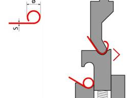 Для гибки петель. Матрица и пуансон.