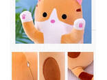 Мягкая плюшевая игрушка Длинный Кот Батон котейка-подушка 50 см. Цвет: коричневый - фото 3